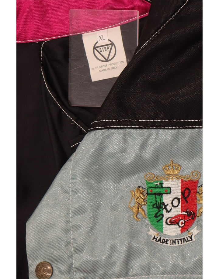 veste utilitaire homme vintage UK 42 XL Pink Colourblock Polyamide