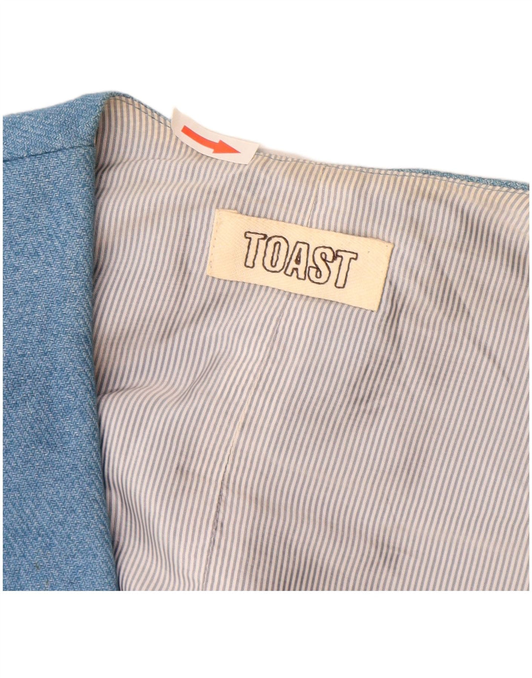 Toast Gilet Femme UK 10 Petit Bleu Coton