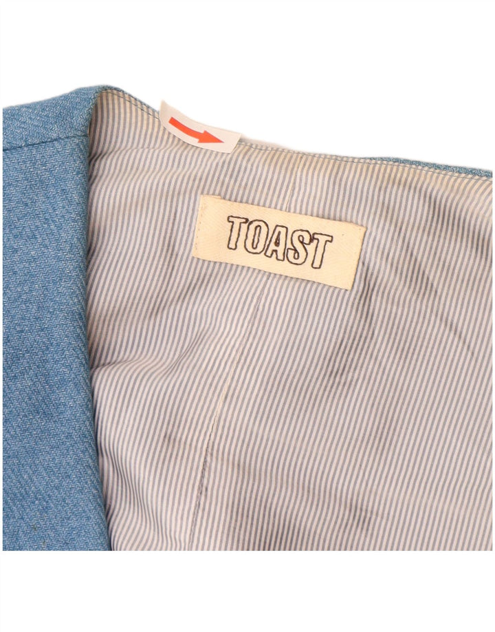 Toast Gilet Femme UK 10 Petit Bleu Coton