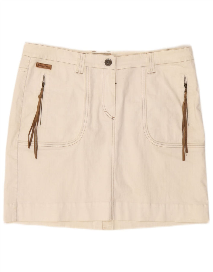 MARLBORO CLASSICS Mini jupe taille haute femme EU 50 3XL W36 coton blanc