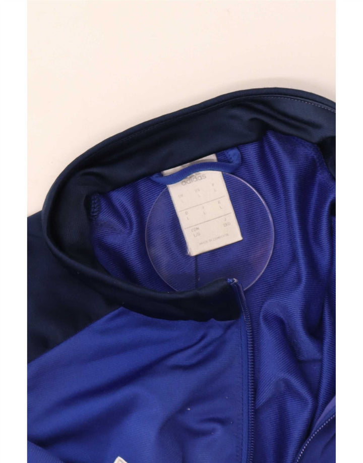 Adidas Veste de survêtement pour homme Taille L Bleu Colorblock