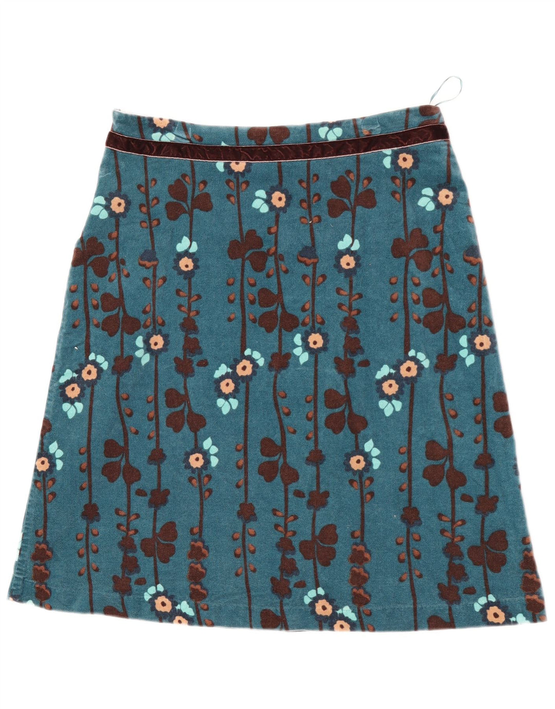 Jupe trapèze White Stuff pour femme UK 12 Medium W30 Bleu Floral