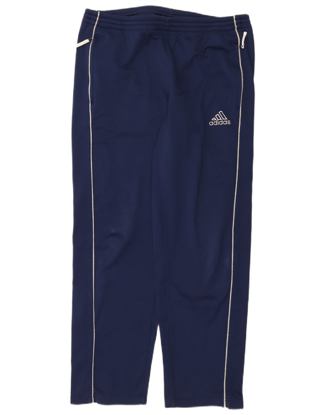 Adidas Pantalon de survêtement pour homme UK 38/40 Bleu marine moyen Polyester