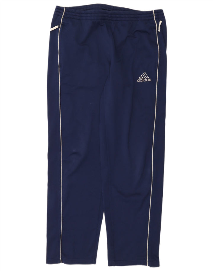 Adidas Pantalon de survêtement pour homme UK 38/40 Bleu marine moyen Polyester