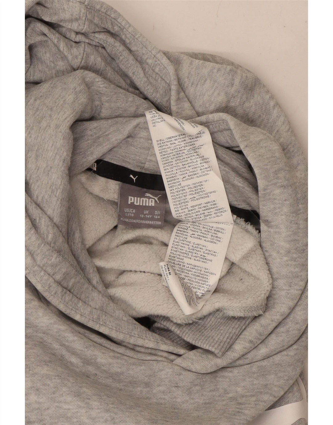 PUMA Sweat à capuche graphique pour garçon 13-14 ans Gris Coton