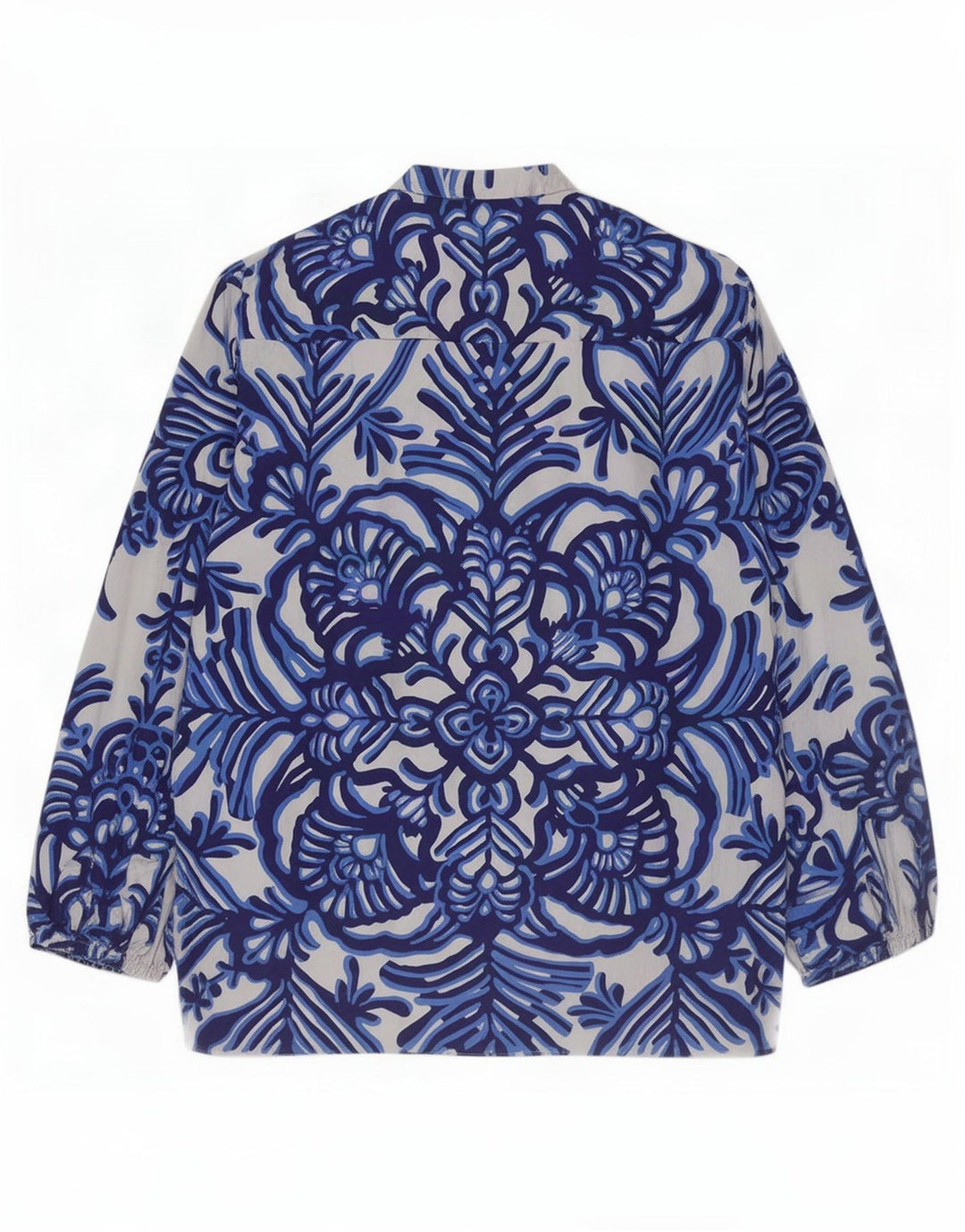 Zara Womens Blouse Top UK 16 Grand Gris Floral