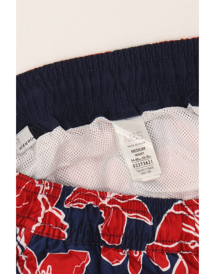 Marks & Spencer Short de bain homme bleu marine moyen polyester floral