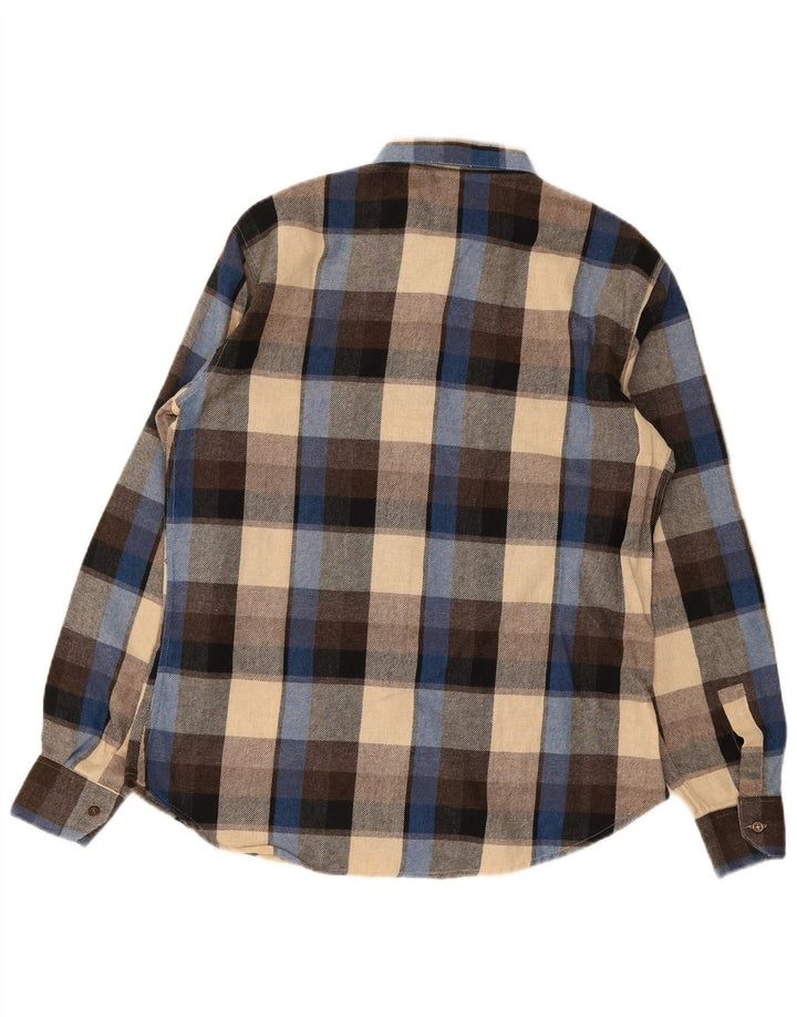 Cervino Chemise en flanelle pour homme Taille 16 Grand carreaux multicolores Acrylique