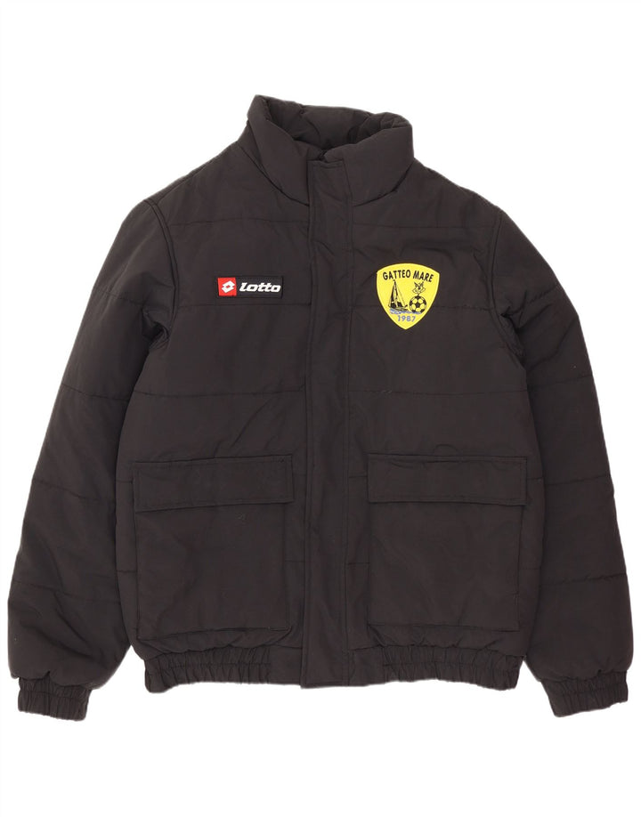 LOTTO Veste matelassée graphique pour hommes UK 40 Large Noir Nylon