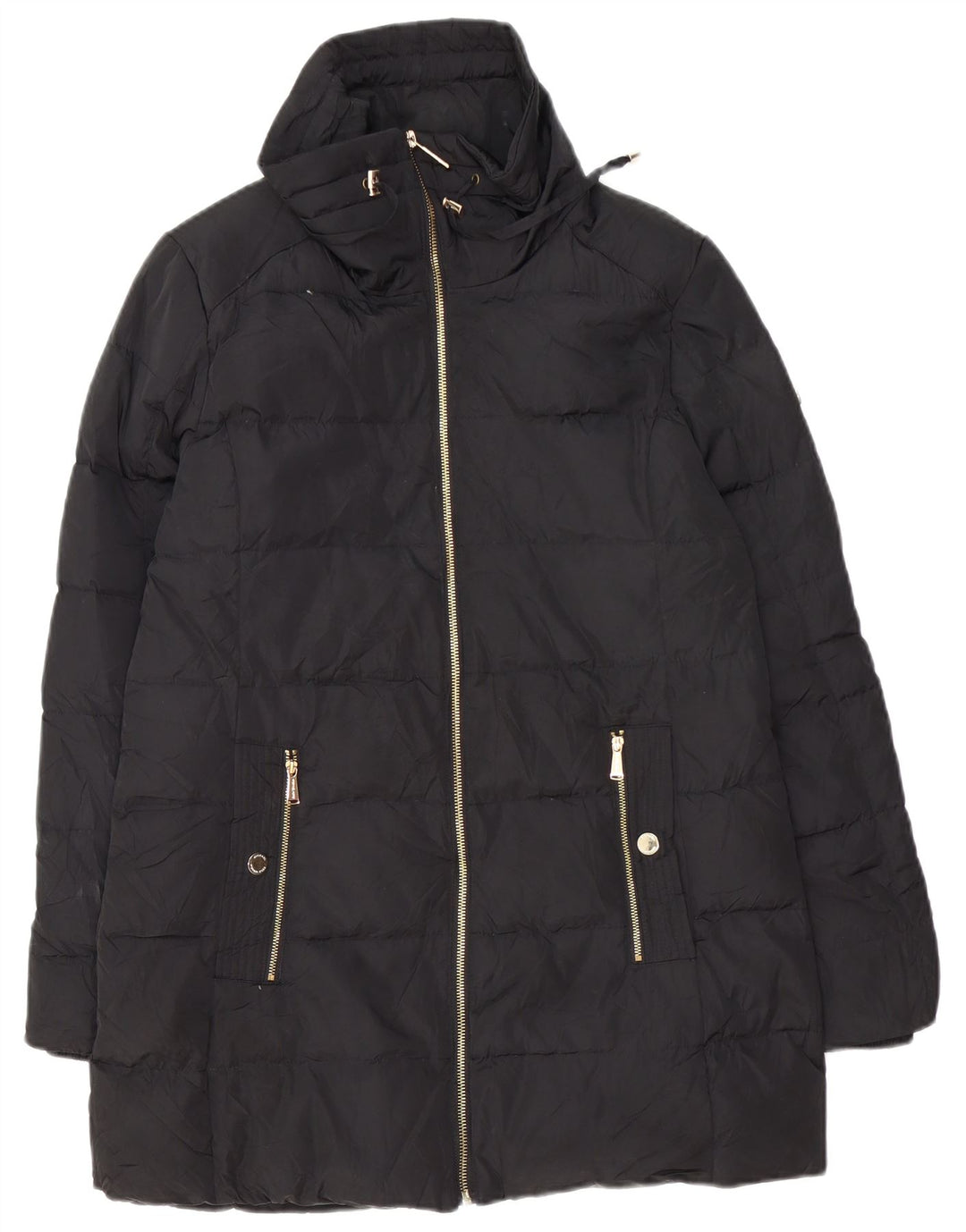 Michael Kors Manteau rembourré surdimensionné pour femme UK 10 Petit Noir Polyester