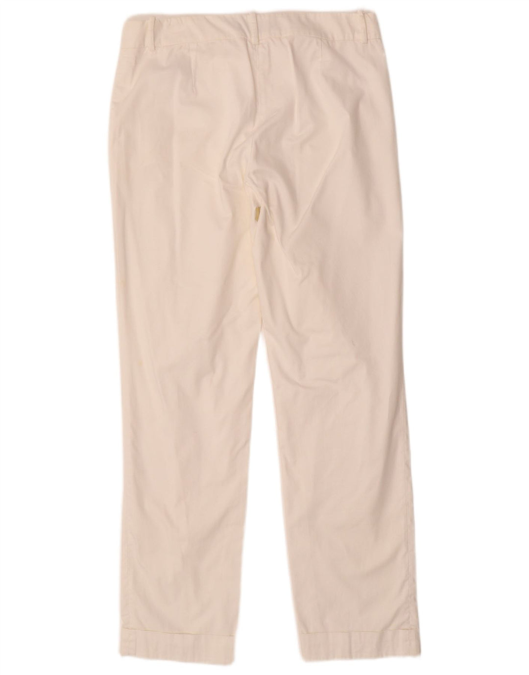 TRUSSARDI Pantalon Chino Droit Femme IT 42 Medium W28 L28 Coton Blanc