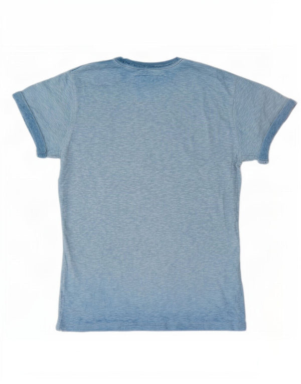 Superdry T-Shirt Top XS Bleu Moucheté Coton Homme