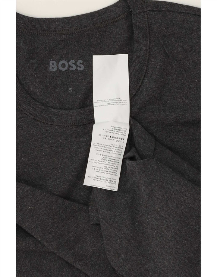 Hugo Boss Homme T-Shirt Top Petit Gris Coton