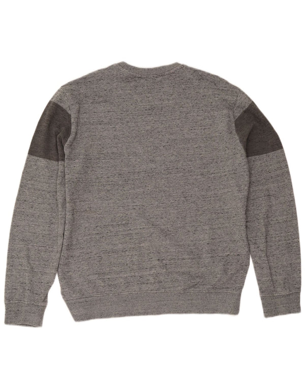 Calvin Klein Pull graphique à col rond pour homme, grand gris moucheté