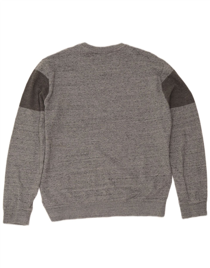 Calvin Klein Pull graphique à col rond pour homme, grand gris moucheté
