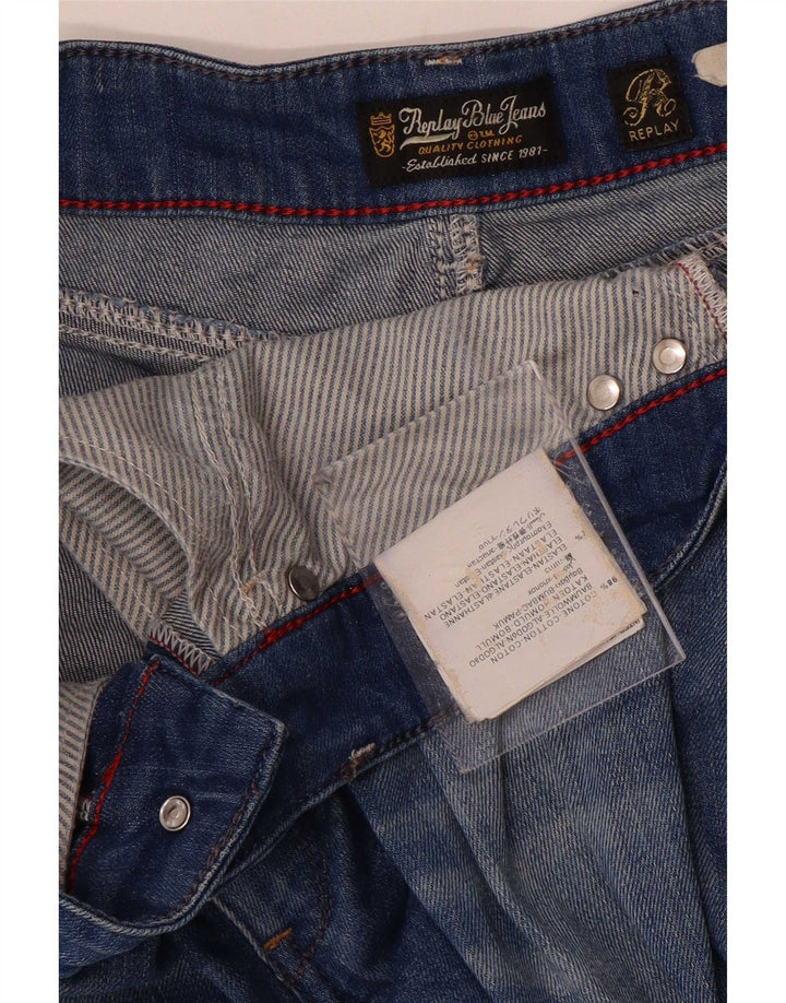 Replay Jean Slim Femme W30 L34 Bleu Coton