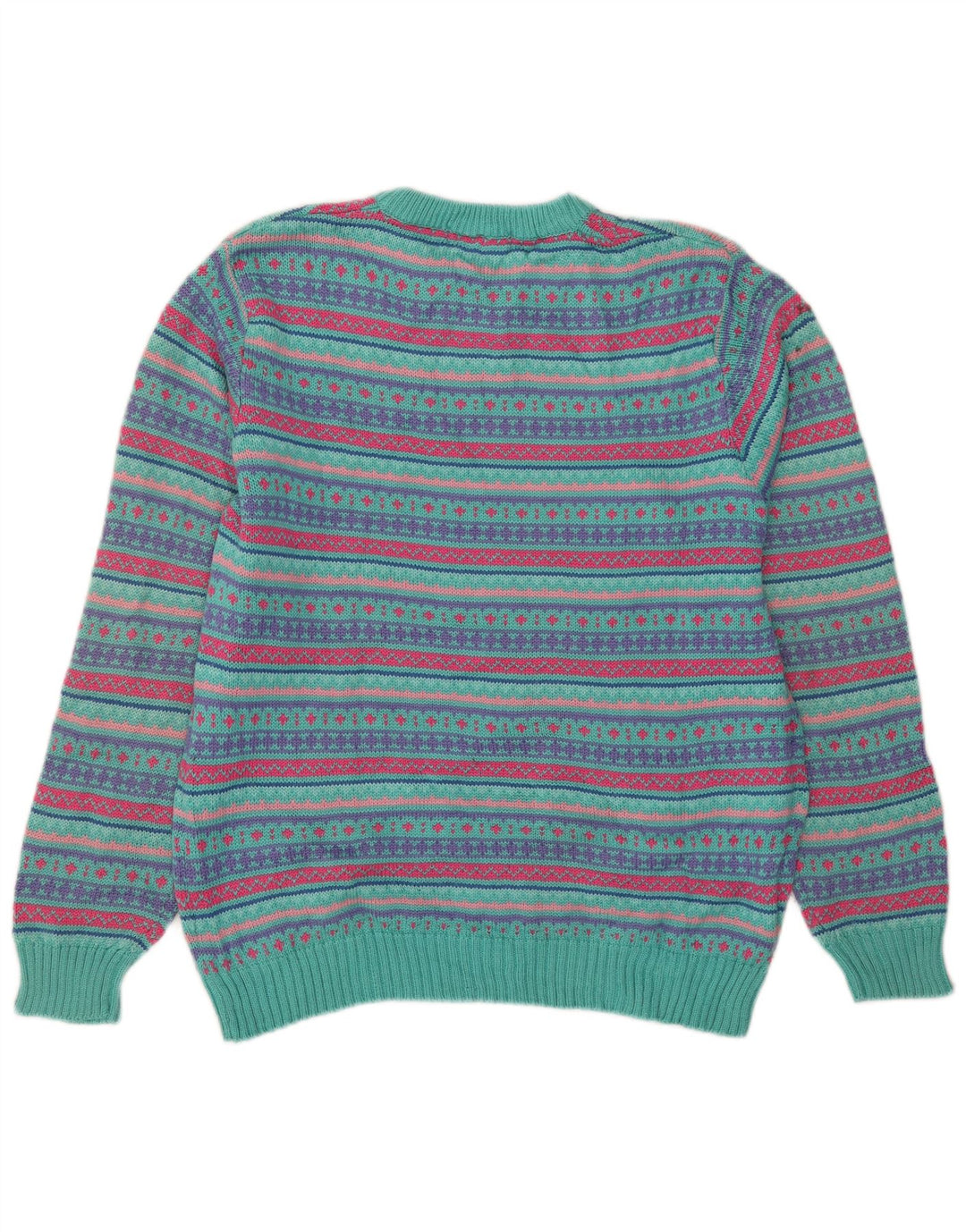 L.L.Bean Pull à col rond pour homme en laine Fair Isle multicolore