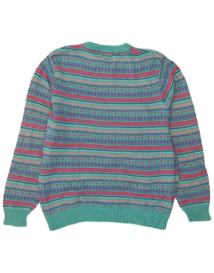L.L.Bean Pull à col rond pour homme en laine Fair Isle multicolore