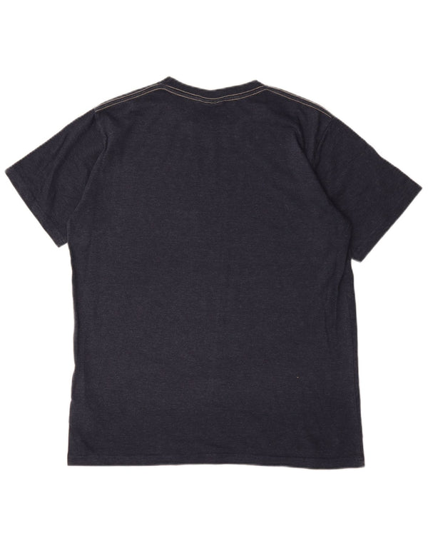 Weird Fish T-Shirt Graphique Homme Bleu Marine Moyen Coton
