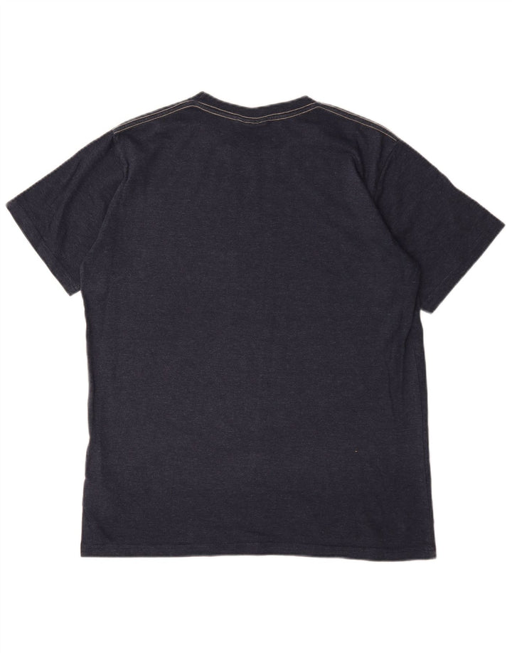 Weird Fish T-Shirt Graphique Homme Bleu Marine Moyen Coton