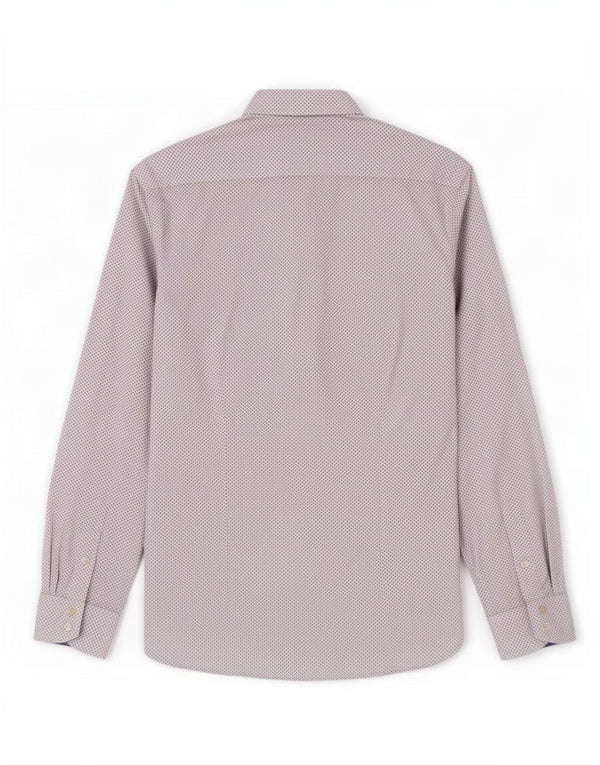 Ted Baker Chemise Homme Taille 15,5 Coton Géométrique Blanc Moyen