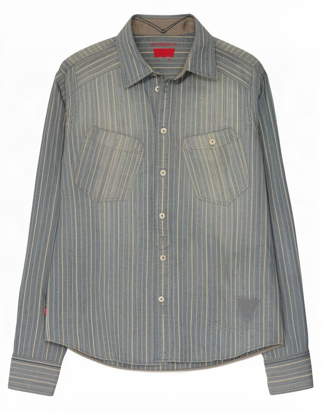 Levi's Chemise Homme Bleu Moyen Rayé Coton