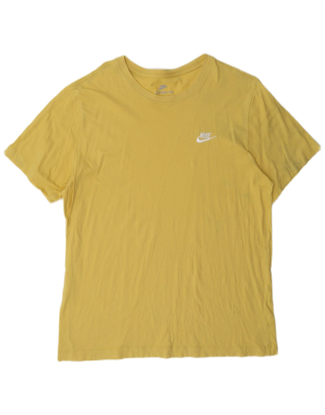 Nike T-Shirt Homme Grand Jaune Coton
