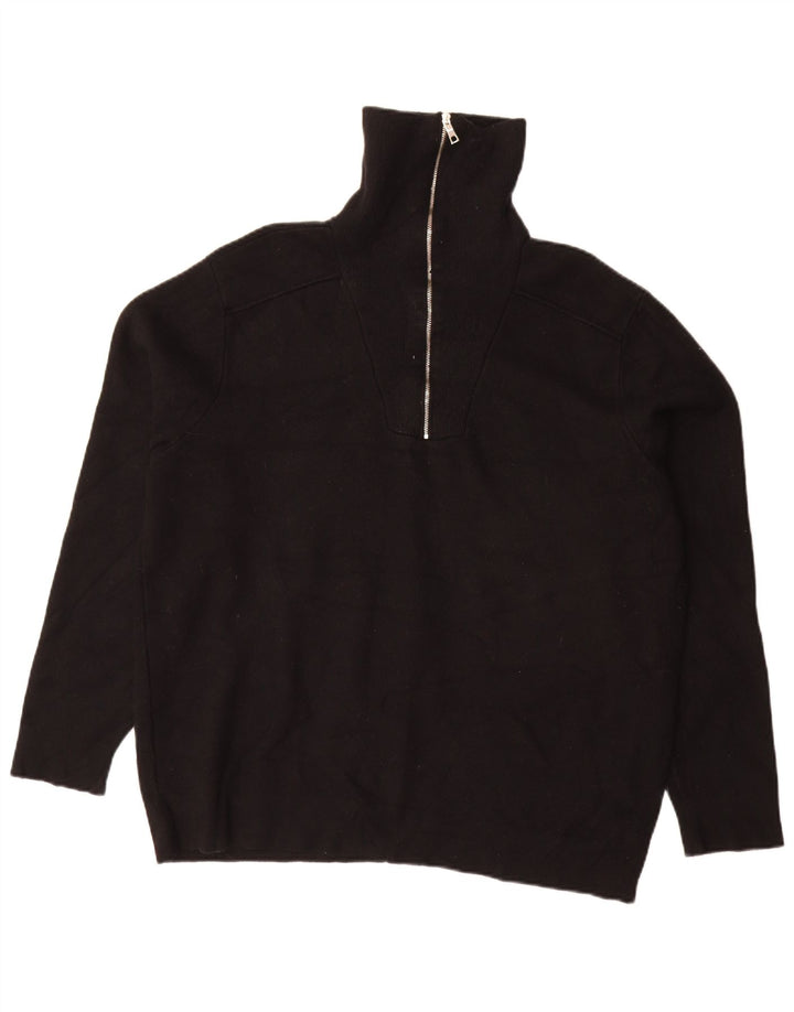 Zara Homme Pull Col Zippé XL Noir Viscose