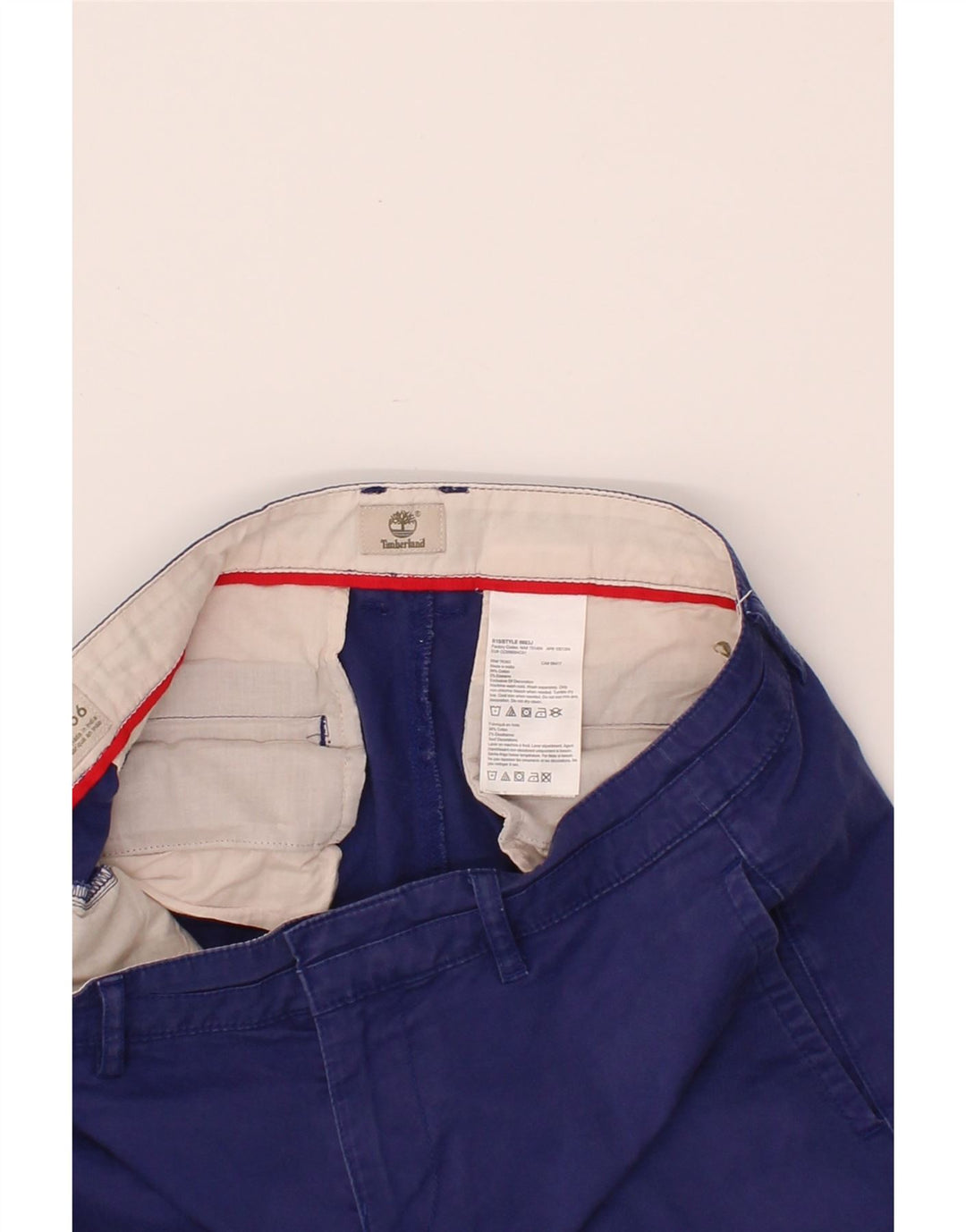 TIMBERLAND Womens Slim Casual Trousers W36 L27 Blue Vintage Timberland and Second-Hand Timberland from Messina Hembry 