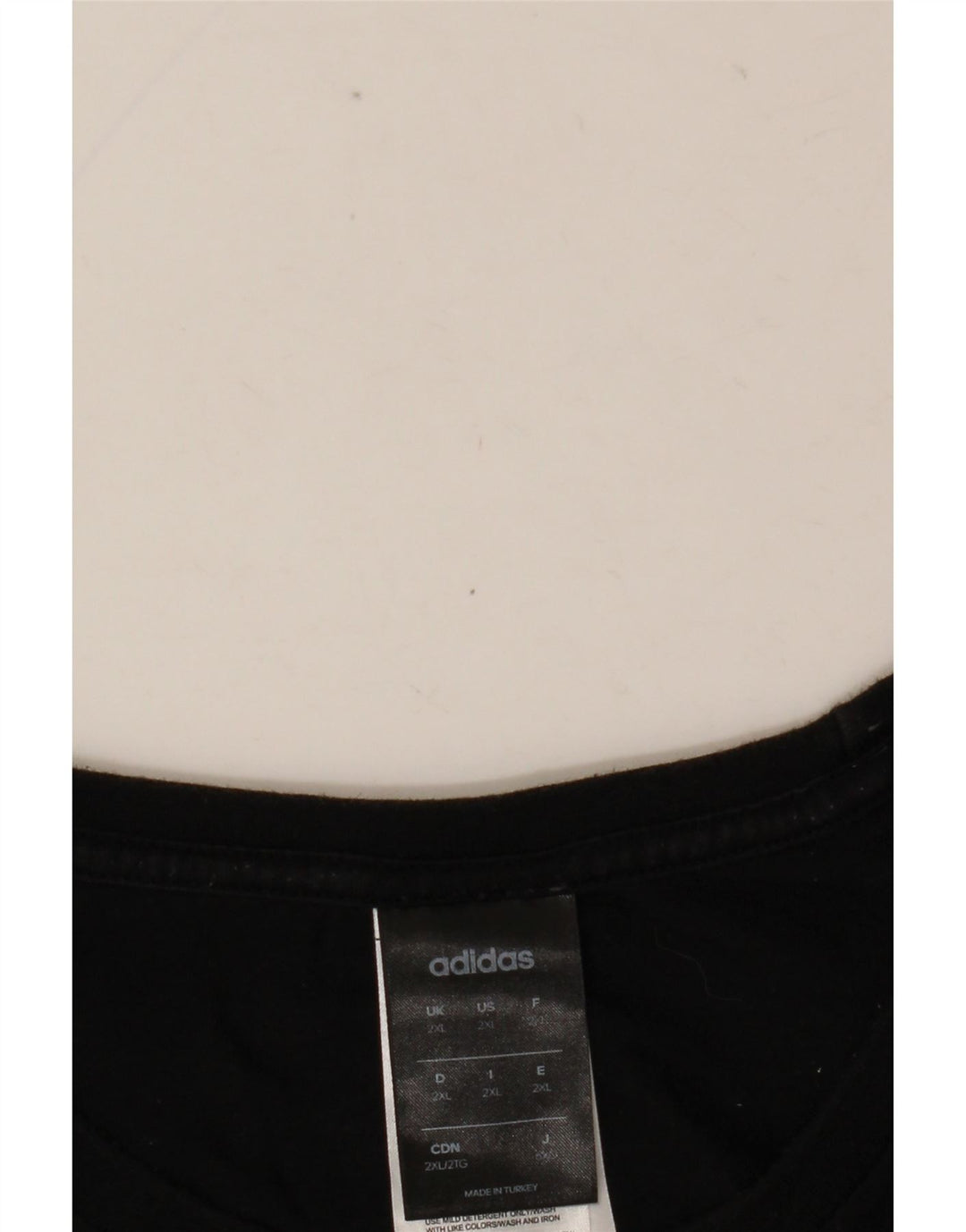 ADIDAS T-Shirt Graphique Homme Top 2XL Coton Noir