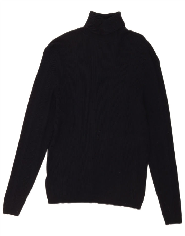Marks & Spencer Pull col roulé pour femme UK 12 Bleu marine moyen