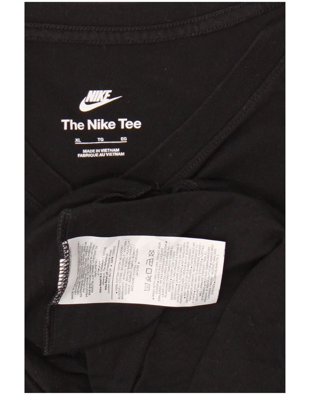 NIKE T-Shirt Homme Haut XL Noir Coton