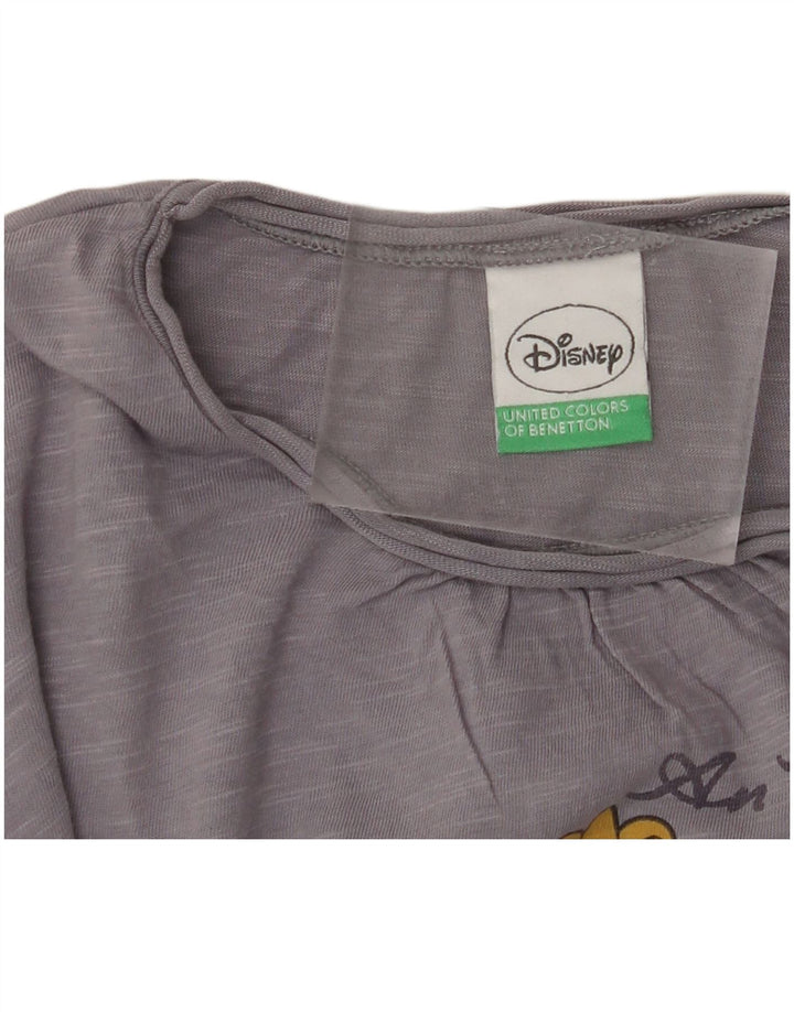 BENETTON Haut à Manches Longues Fille Disney Graphic 13-14 Ans Gris Moucheté