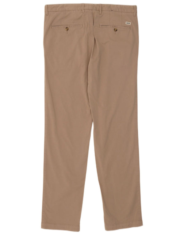 Hugo Boss Pantalon chino slim pour homme EU 48 Medium W32 L33 Coton beige
