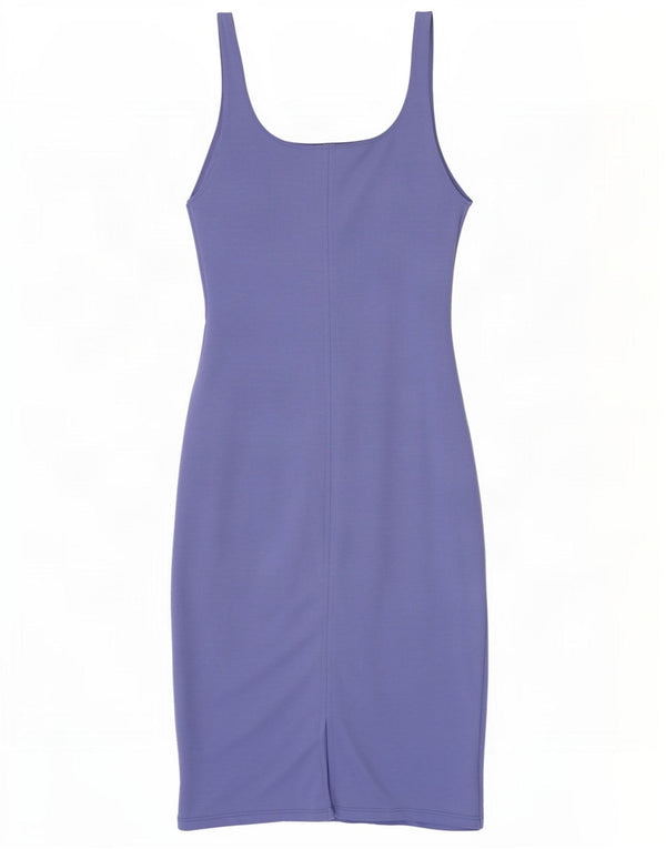 Zara Robe moulante sans manches pour femme UK 44 Large Violet Polyester