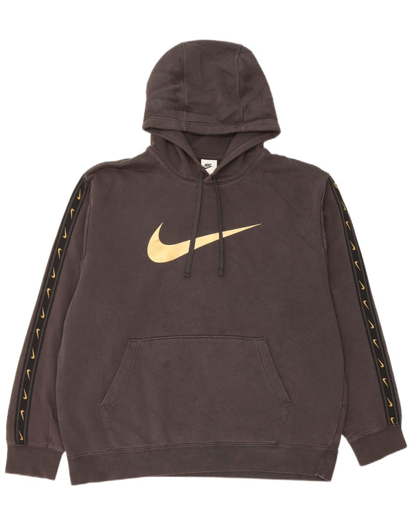 Nike Pull à capuche graphique pour homme XL en coton color block Noir