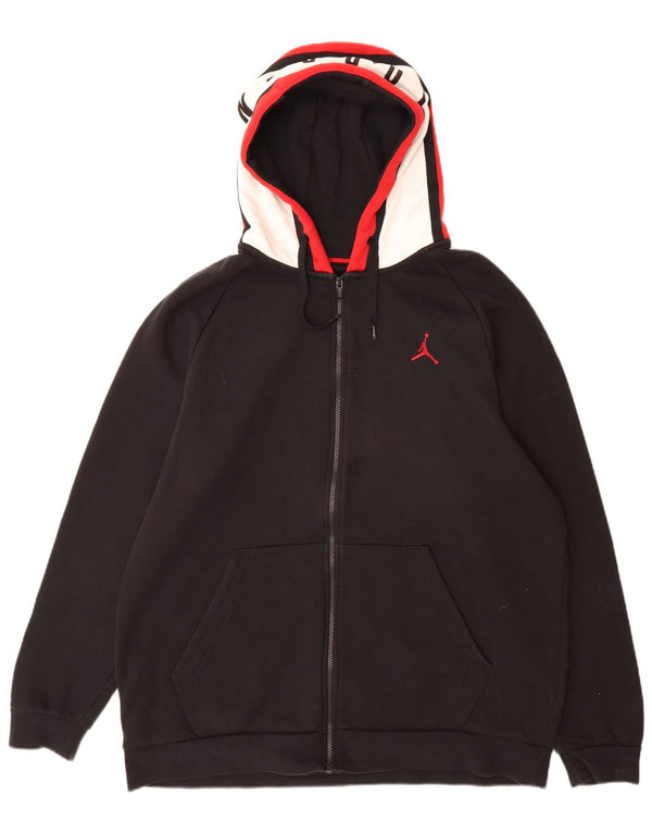 Jordan Pull à capuche zippé graphique pour homme 2XL en coton color block noir