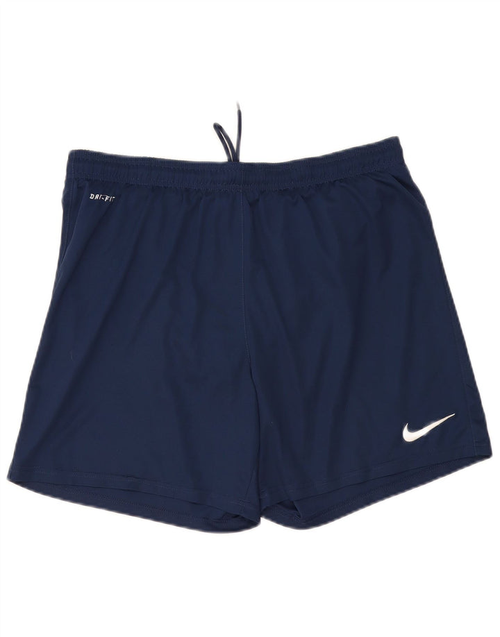 NIKE Short de sport Dri Fit pour hommes, grand, bleu marine, polyester