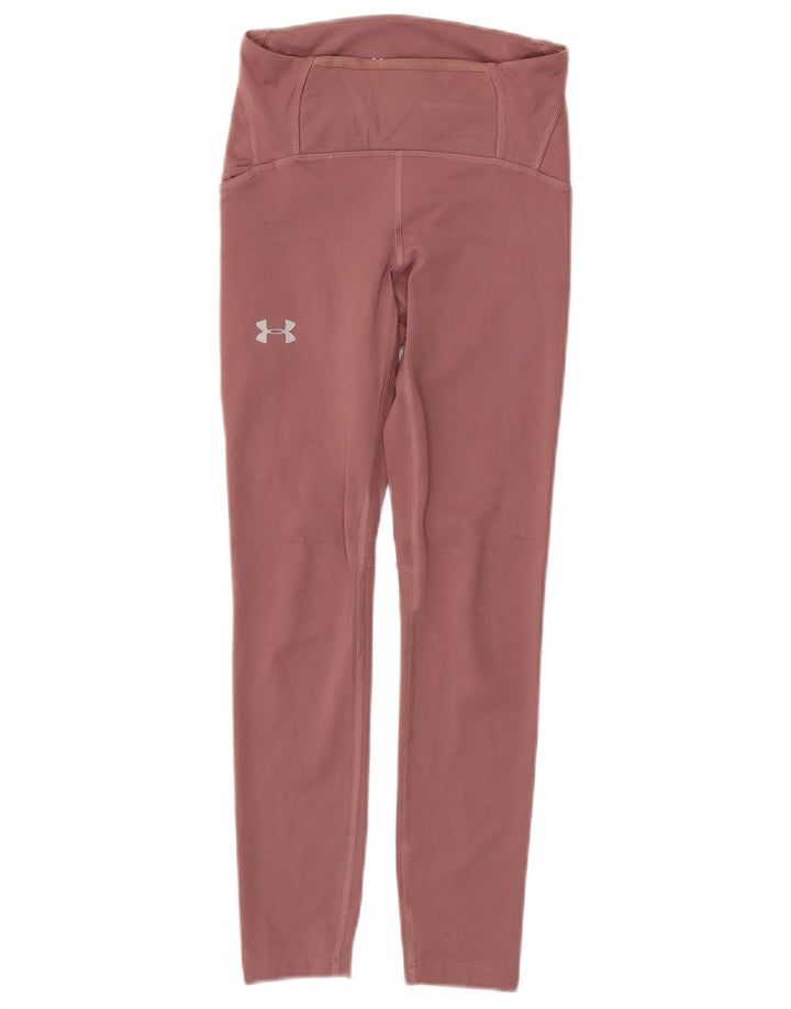 UNDER ARMOUR Legging Heat Gear pour femme UK 4 XS Rose