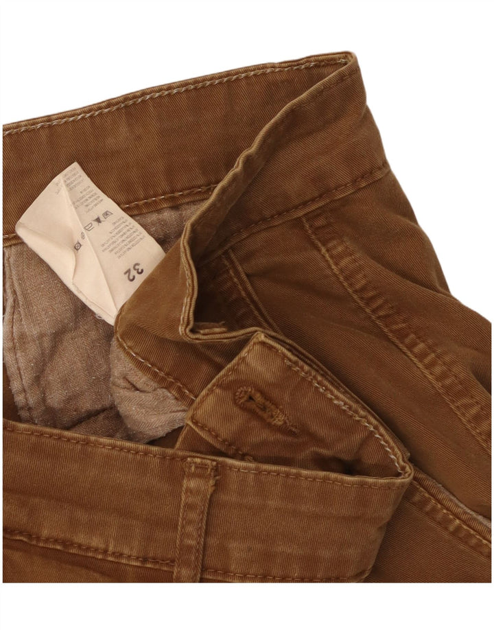 Lyle & Scott Pantalon cargo slim pour homme W32 L33 Marron Coton
