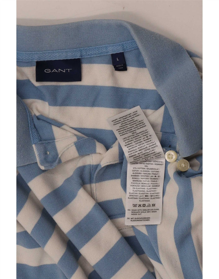 Gant Polo Homme Large Bleu Rayé Coton