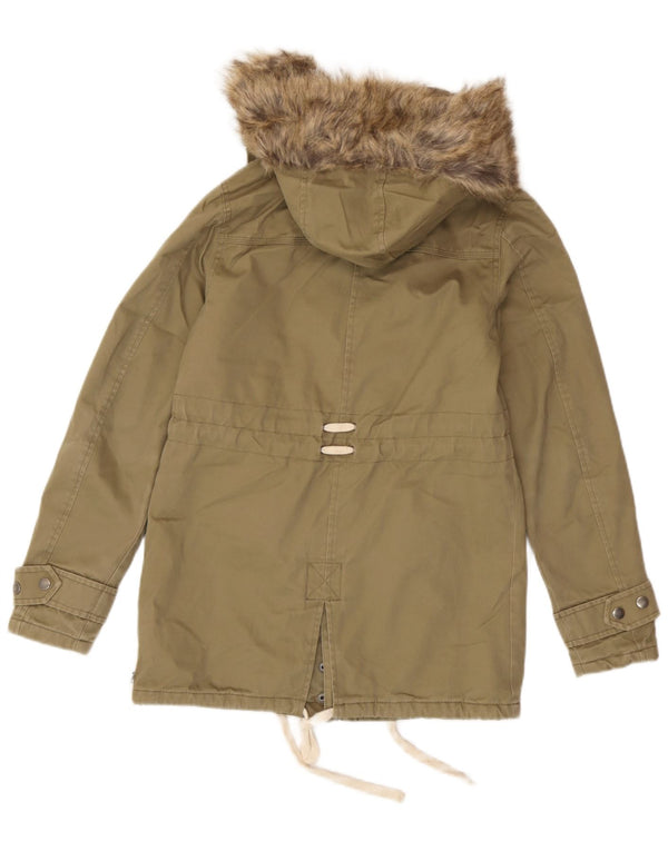 Parka à capuche pour femme Animal UK 6 XS en coton kaki
