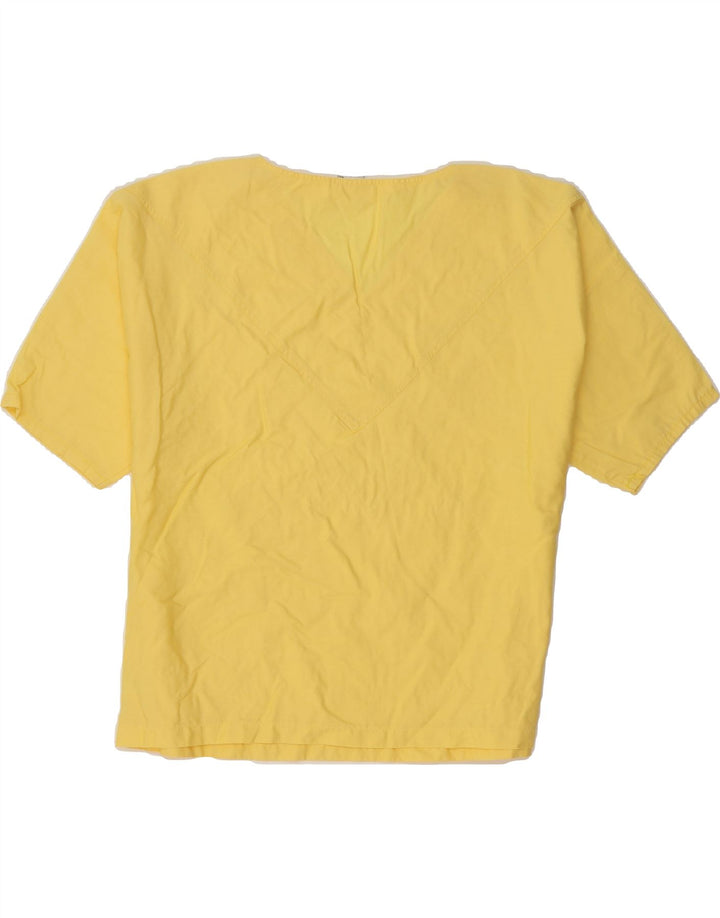 VINTAGE Womens Blouse Top EU 42 Large Yellow Vintage Vintage and Second-Hand Vintage from Messina Hembry 