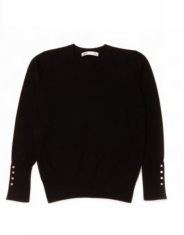 Zara Pull ras du cou pour femme UK 12 Noir moyen