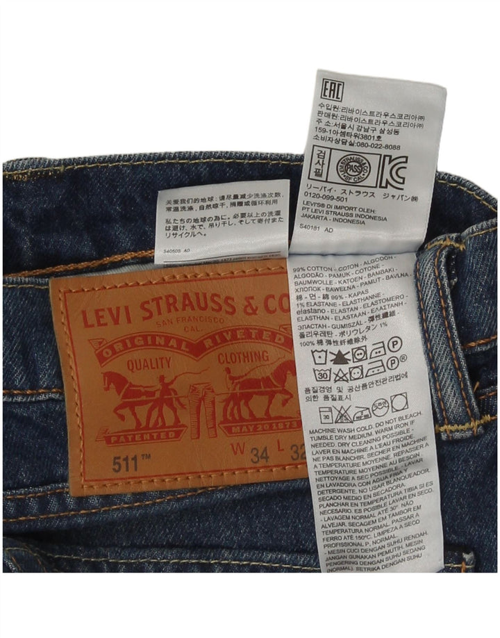 Levi's Jean Slim 511 Homme Bleu W34 L32 Coton