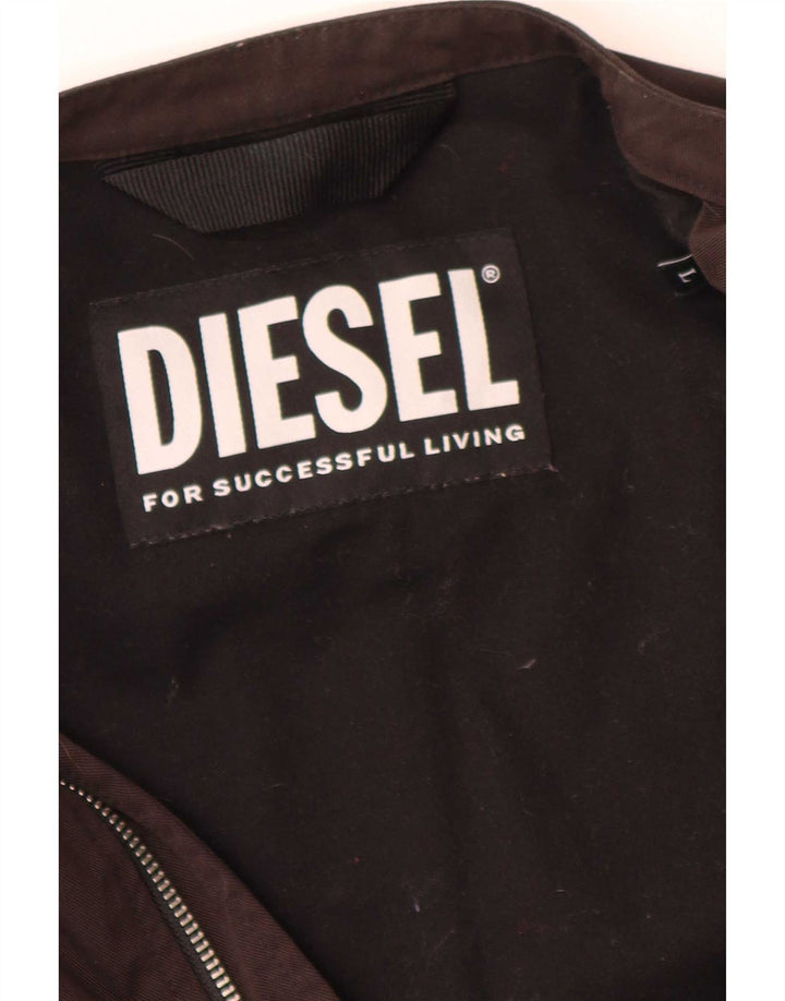 Diesel Veste Bomber Homme UK 40 Large Marron Nylon