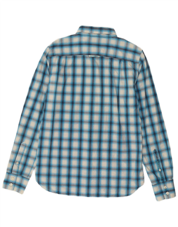 Superdry Chemise Homme Grand Carreau Bleu Coton