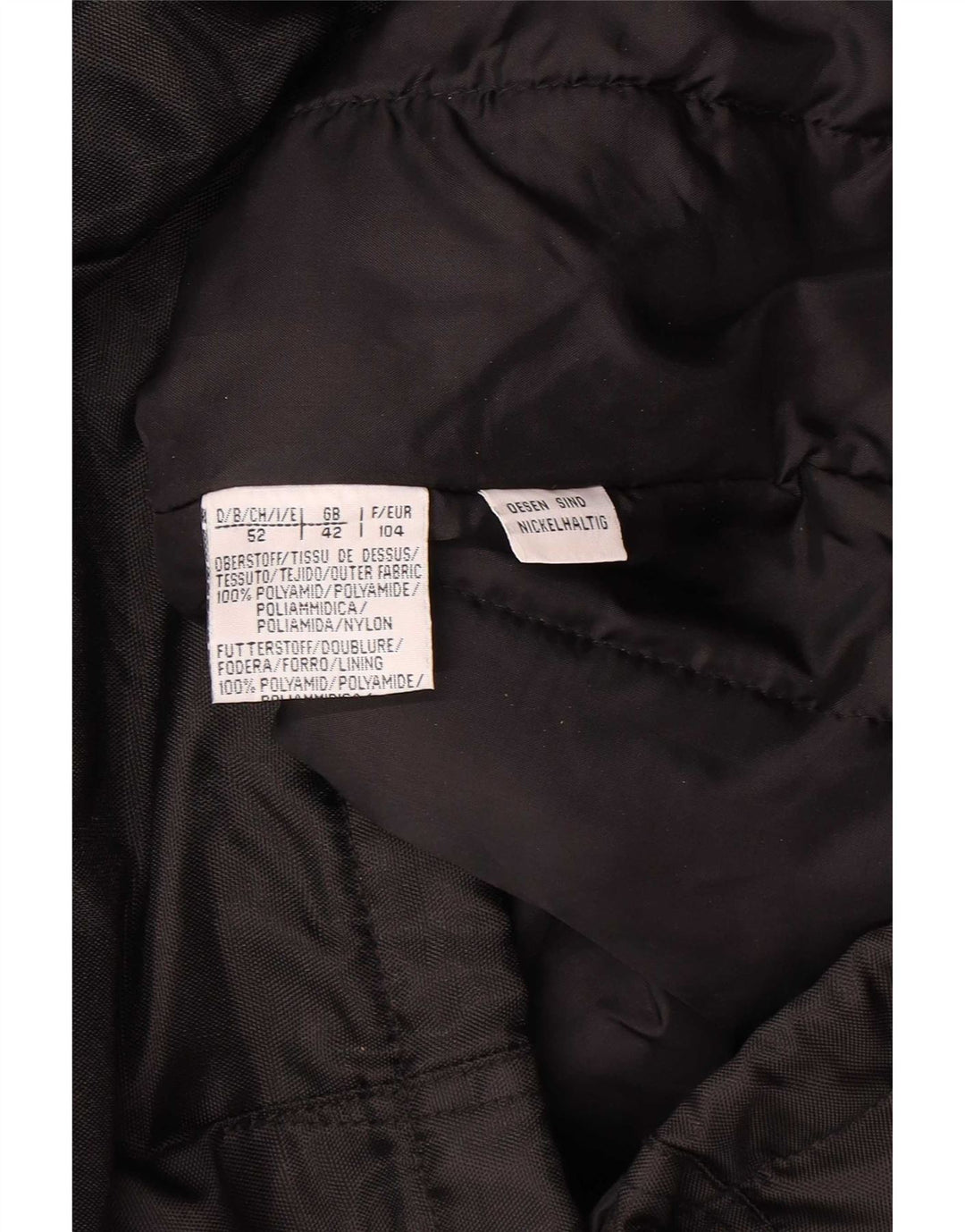 veste rembourrée à capuche vintage pour homme UK 42 XL Noir Polyamide