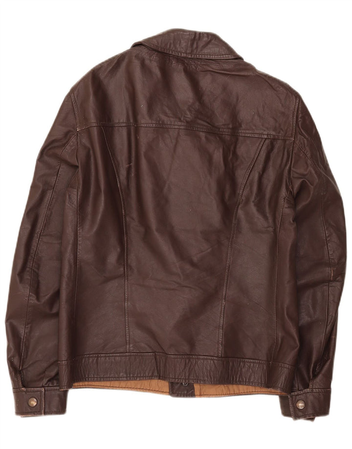 Veste motard en cuir homme vintage UK 34 XS Marron