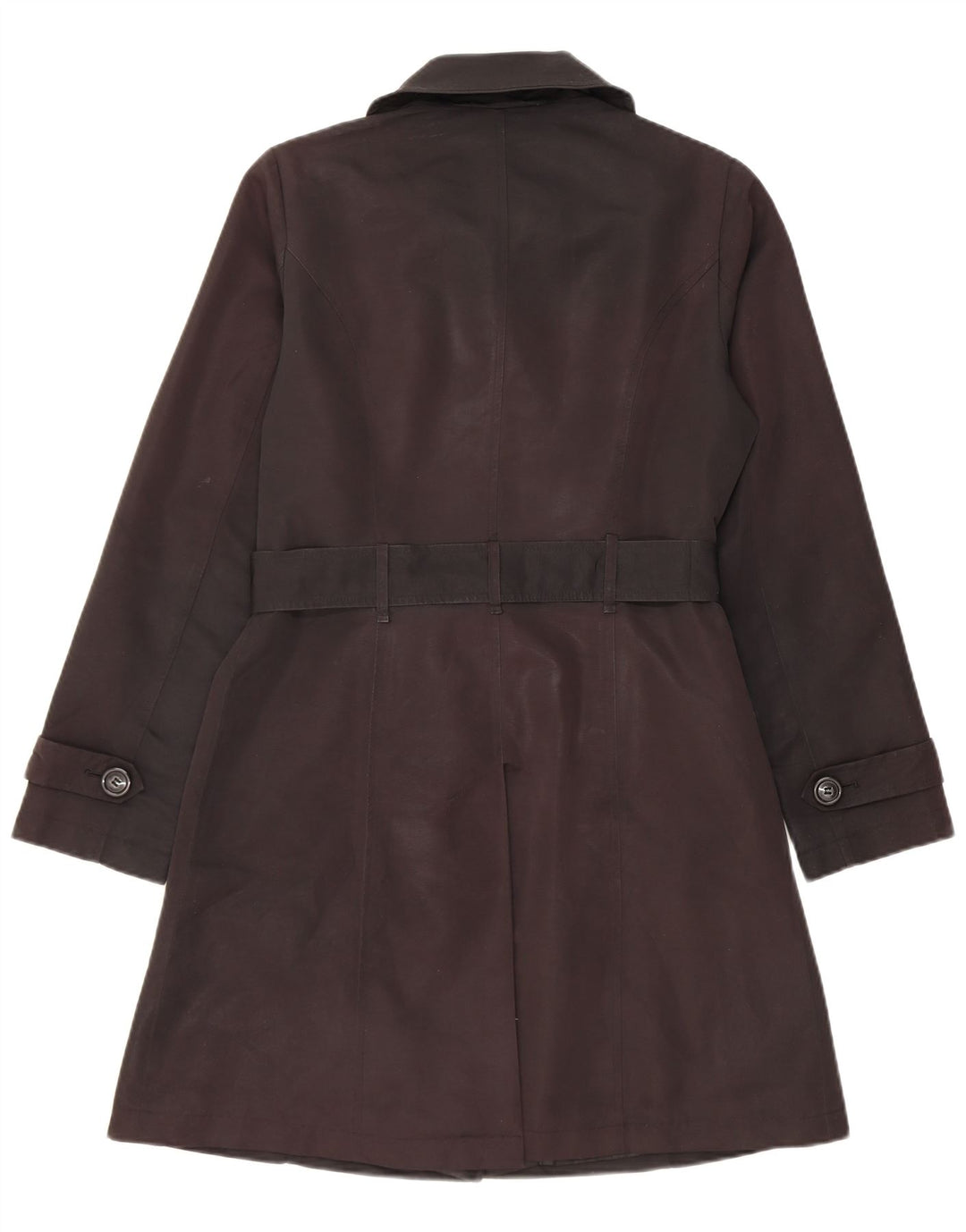 Marks & Spencer Trench-Coat Femme UK 10 Petit Noir Polyester